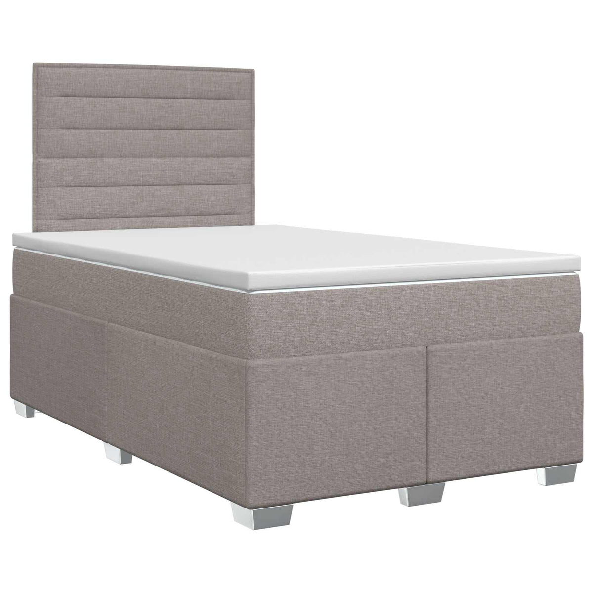 Boxspring krevet s madracem Sivosmeđa 120 x 200 cm Tkanina