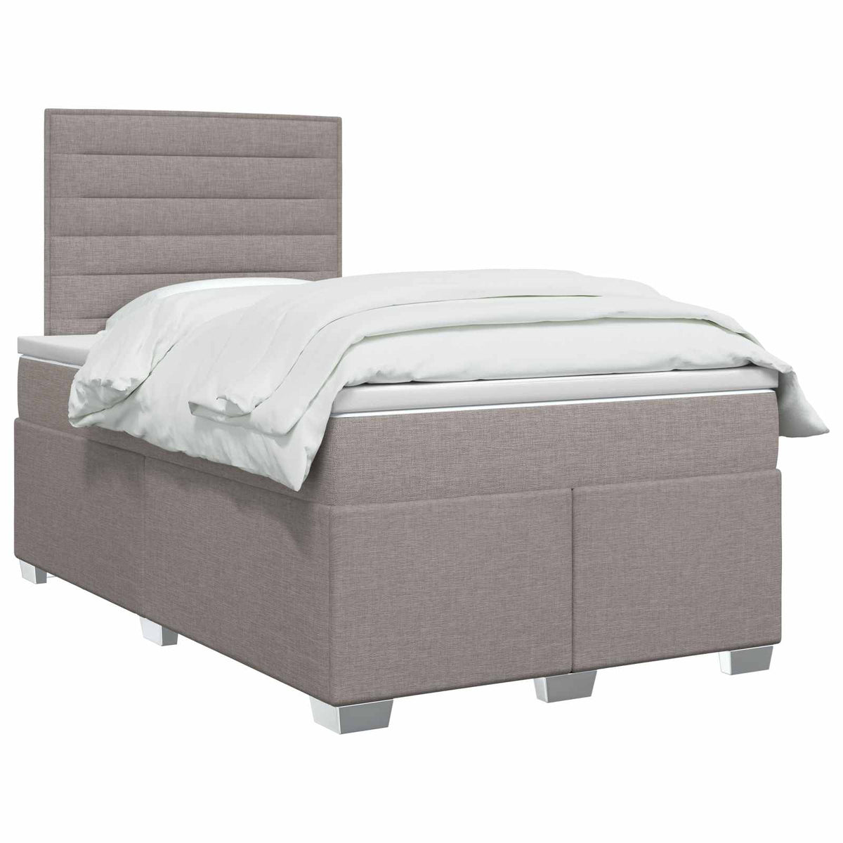 Boxspring krevet s madracem Sivosmeđa 120 x 200 cm Tkanina