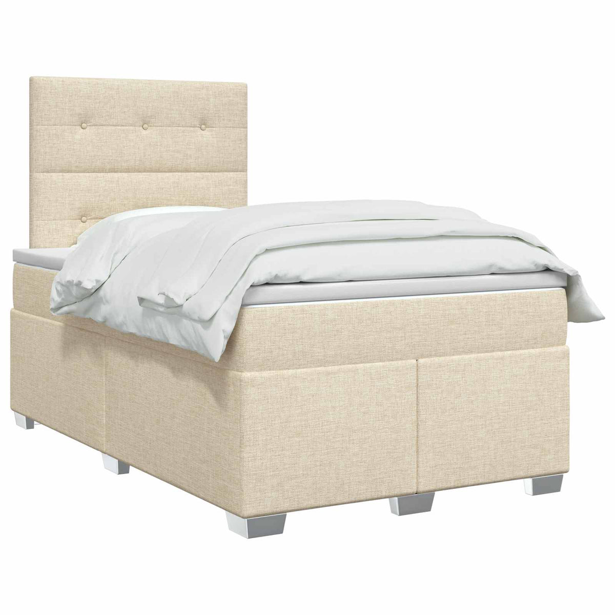 Boxspring krevet s madracem Krem 120 x 200 cm Tkanina