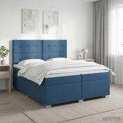 Boxspring krevet s madracem Plava 200 x 200 cm Tkanina