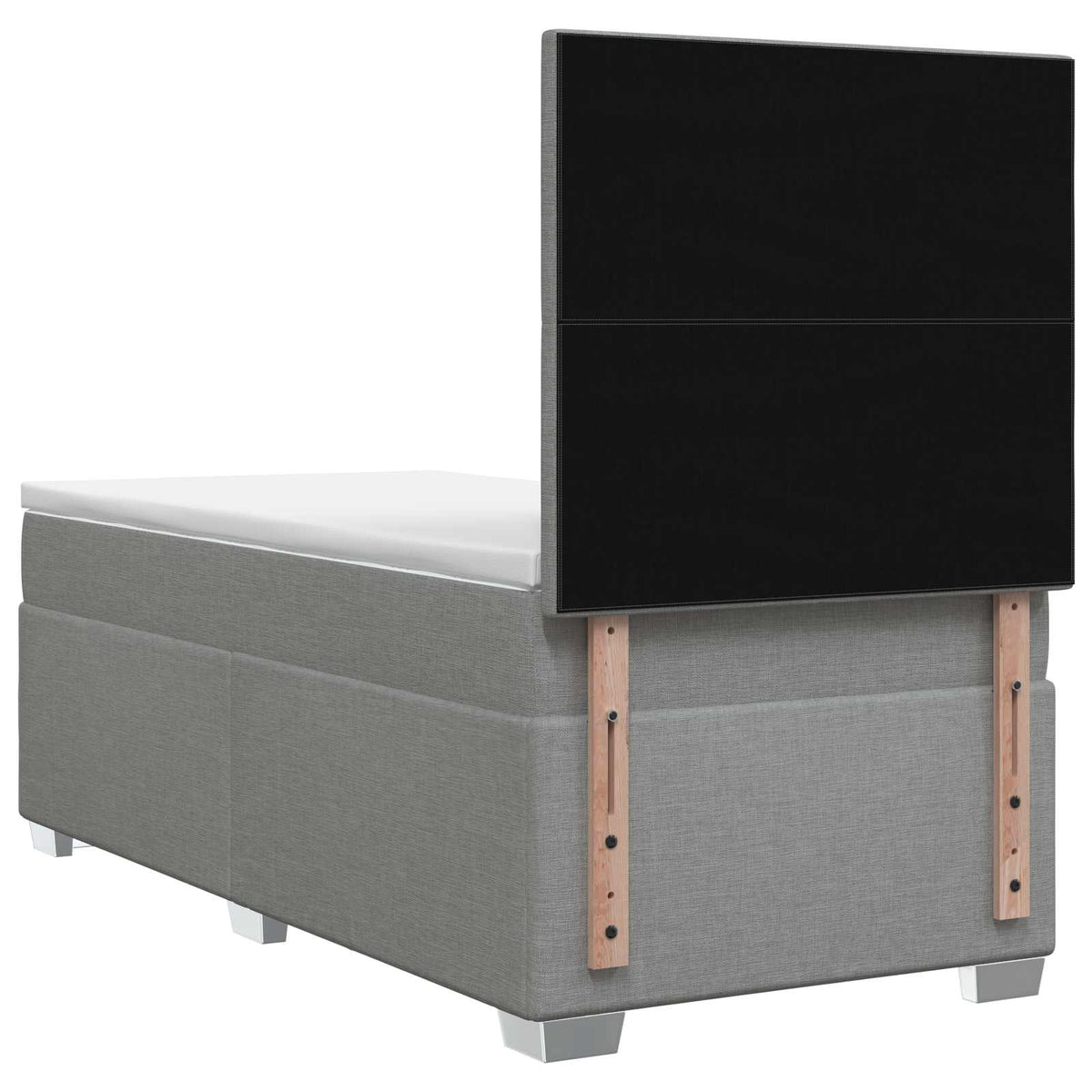 Boxspring krevet s madracem Svjetlosiva Jjedan Tkanina