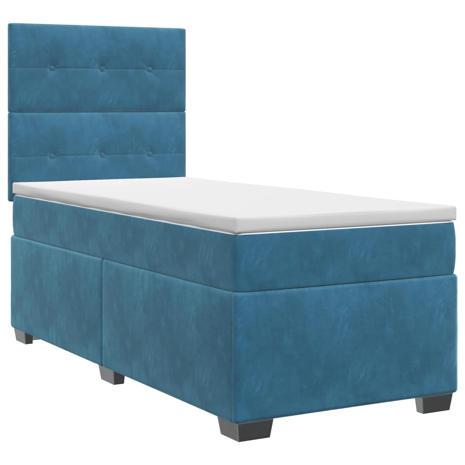 Boxspring krevet s madracem Plava 90 x 190 cm Baršun