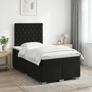 Boxspring krevet s madracem Crna 120 x 190 cm Baršun