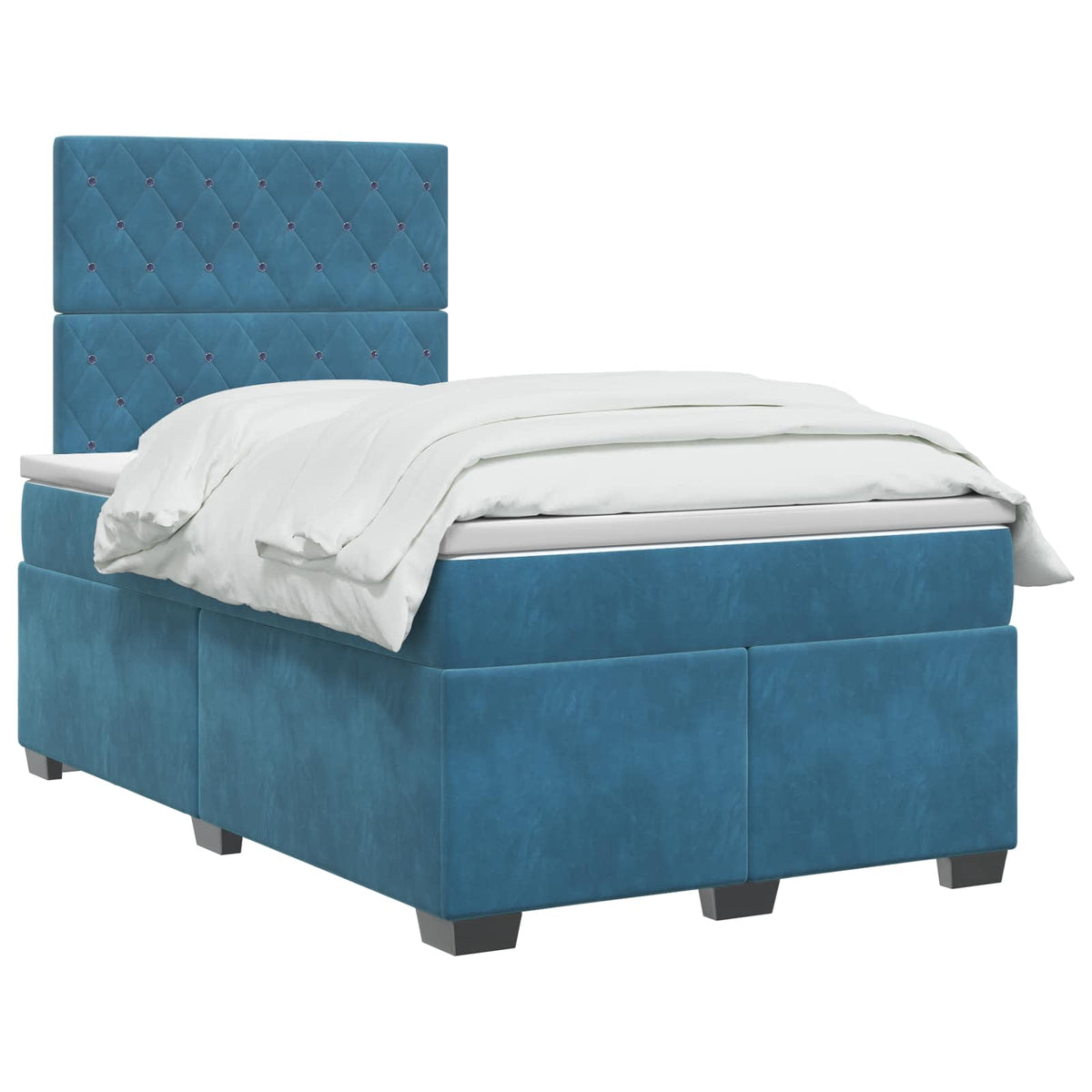Boxspring krevet s madracem Plava 120 x 190 cm Baršun