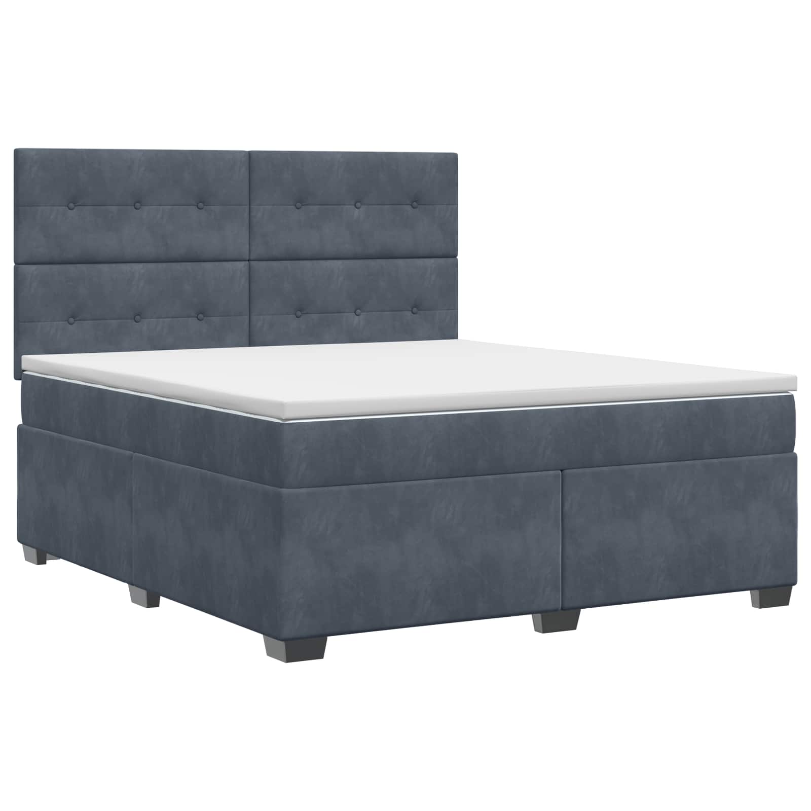 Boxspring krevet s madracem Tamnosiva 140 x 200 cm Baršun