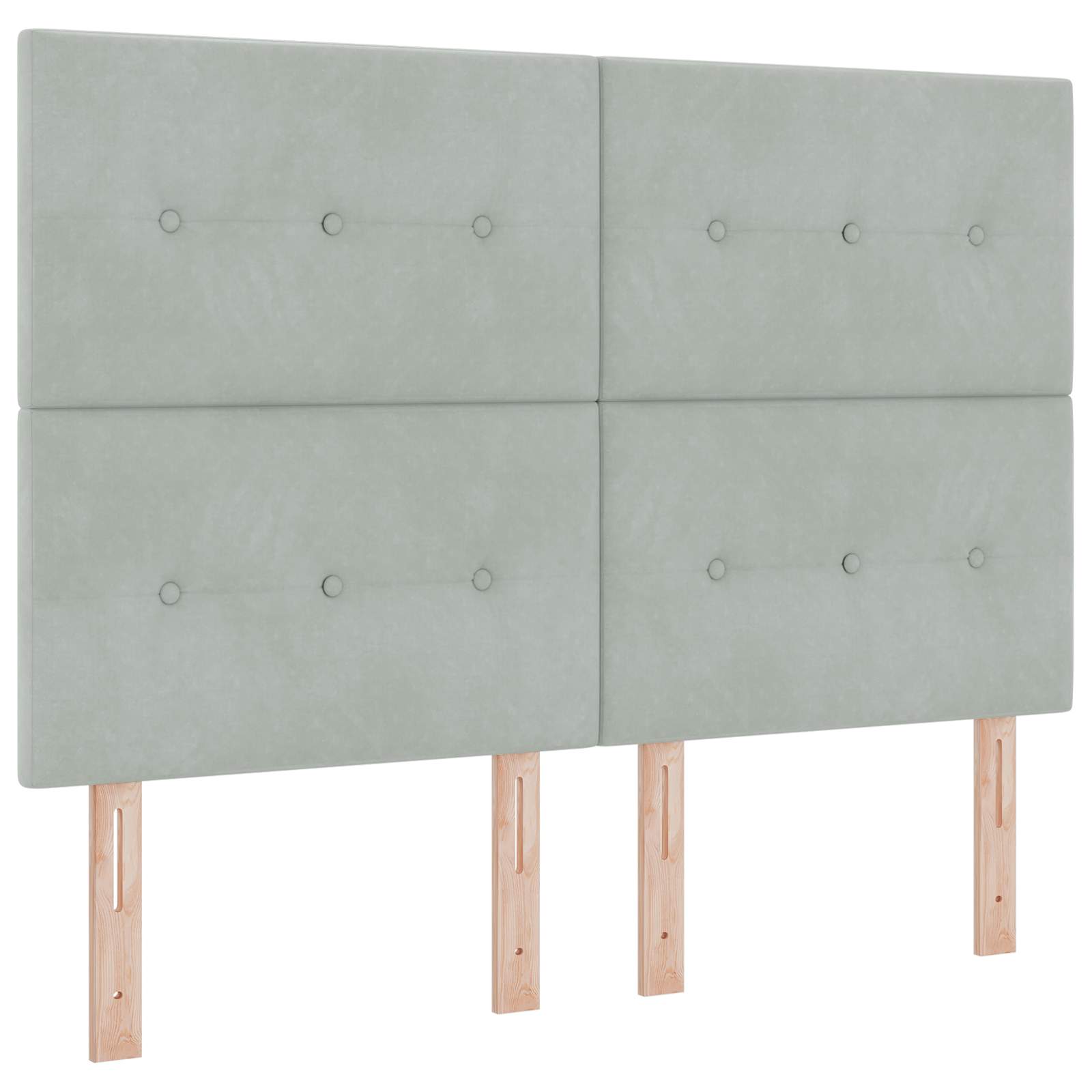 Boxspring krevet s madracem Svjetlosiva 160 x 200 cm Baršun