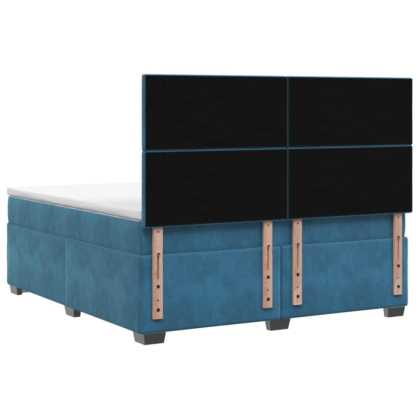 Boxspring krevet s madracem Plava 160 x 200 cm Baršun