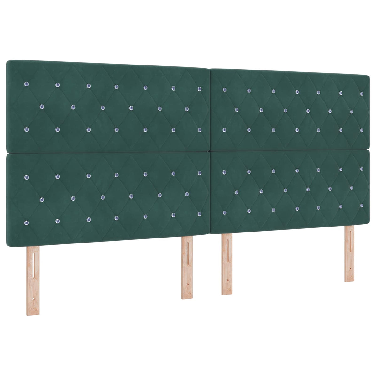 Boxspring krevet s madracem Tamnozelena 200 x 200 cm Baršun