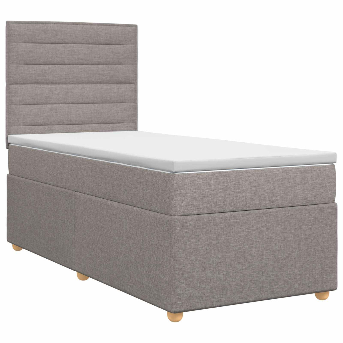 Boxspring krevet s madracem Sivosmeđa 80 x 200 cm Tkanina