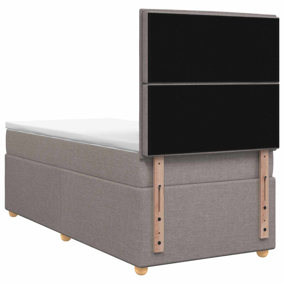 Boxspring krevet s madracem Sivosmeđa 80 x 200 cm Tkanina