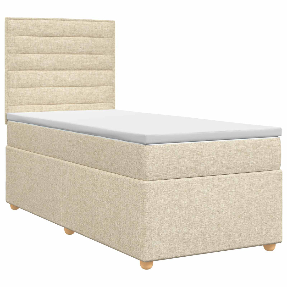 Boxspring krevet s madracem Krem 80 x 200 cm Tkanina