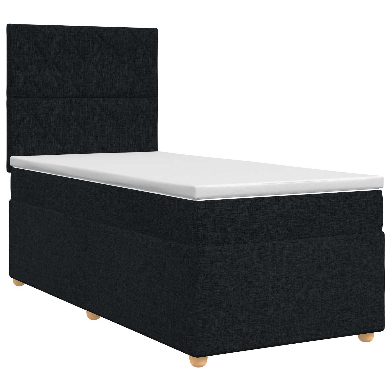 Boxspring krevet s madracem Crna 80 x 200 cm Tkanina