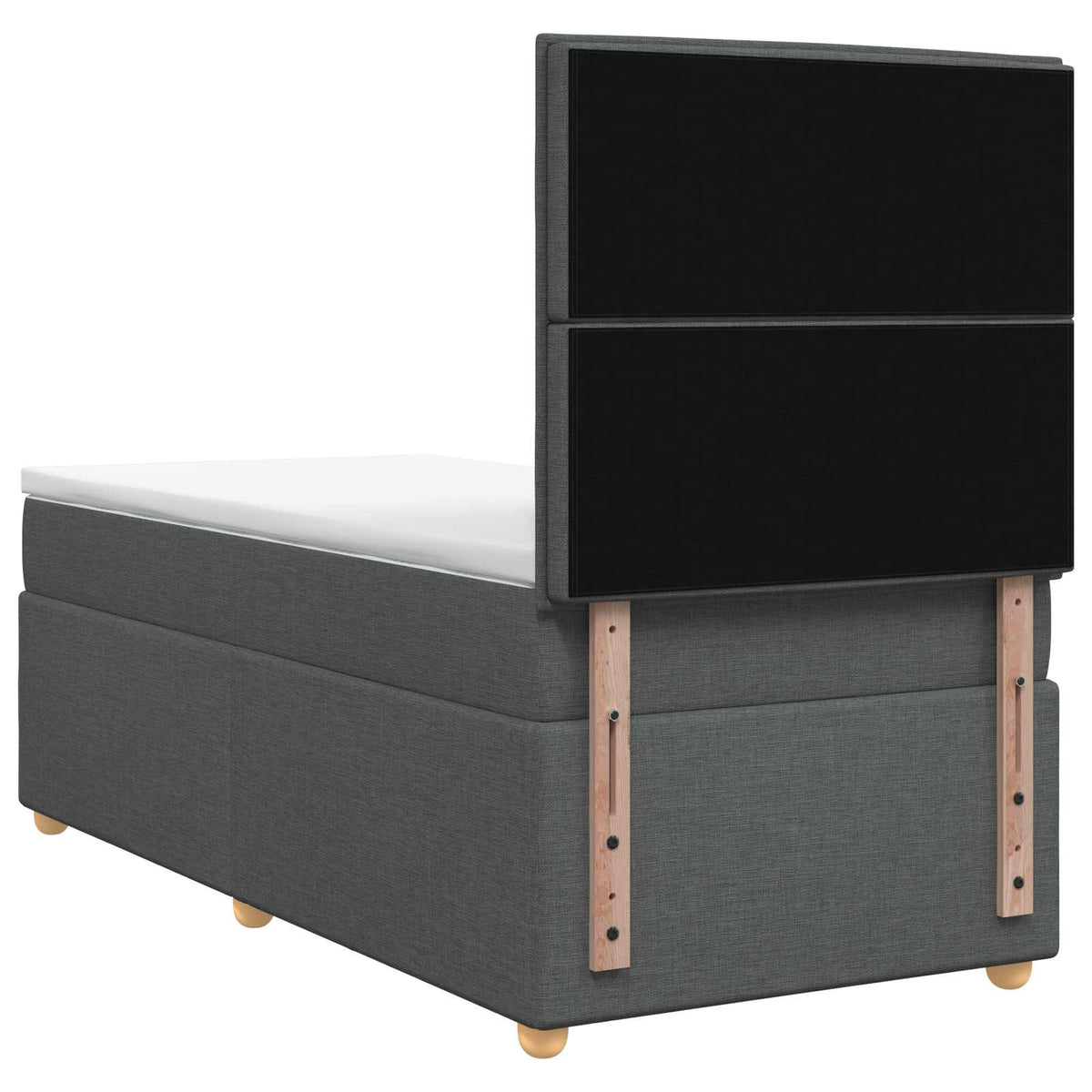 Boxspring krevet s madracem Tamnosiva 90 x 190 cm Tkanina