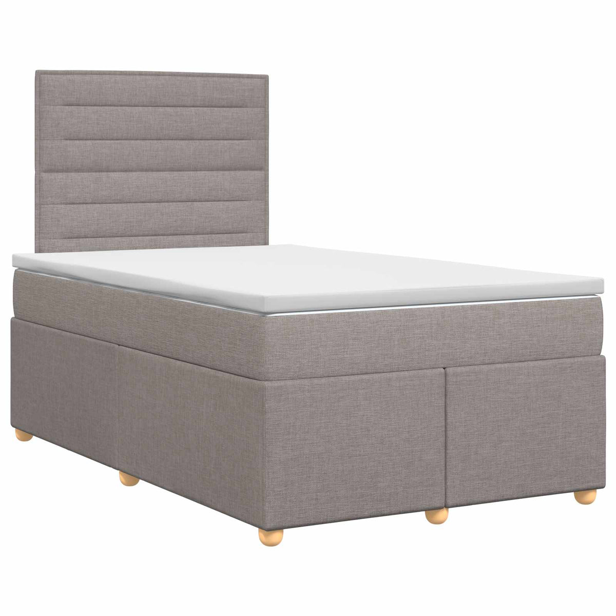Boxspring krevet s madracem Sivosmeđa 120 x 190 cm Tkanina