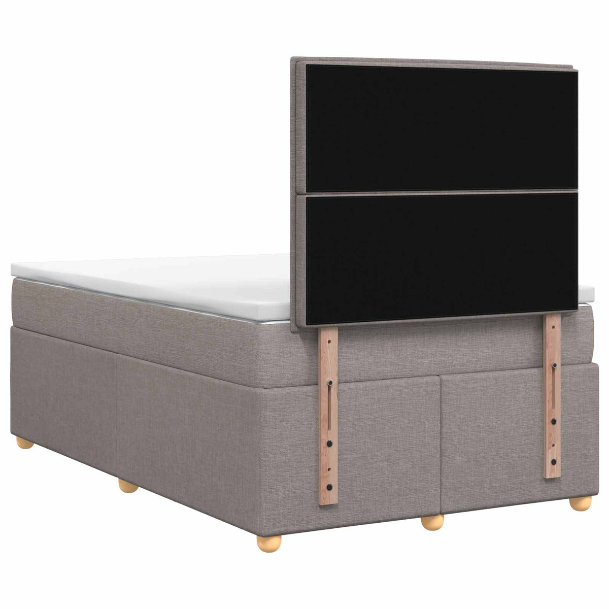 Boxspring krevet s madracem Sivosmeđa 120 x 200 cm Tkanina