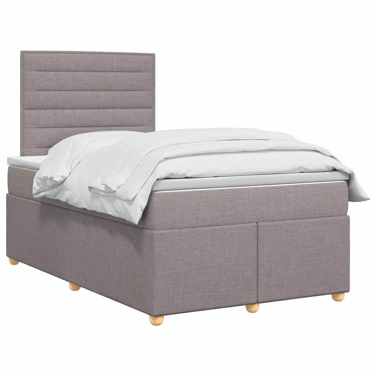 Boxspring krevet s madracem Sivosmeđa 120 x 200 cm Tkanina