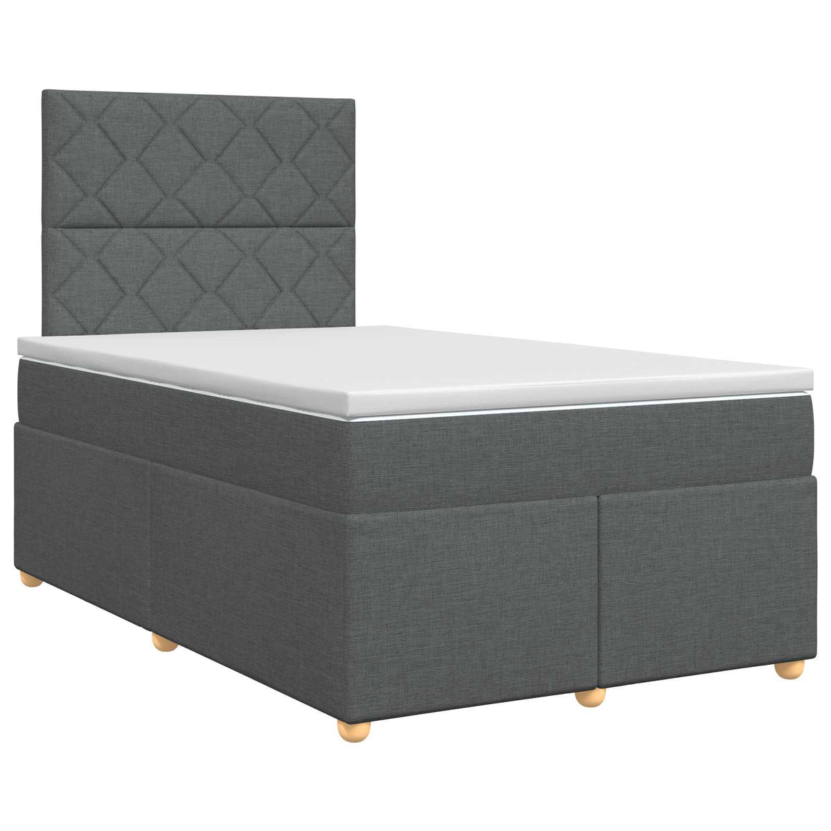 Boxspring krevet s madracem Tamnosiva 120 x 200 cm Tkanina