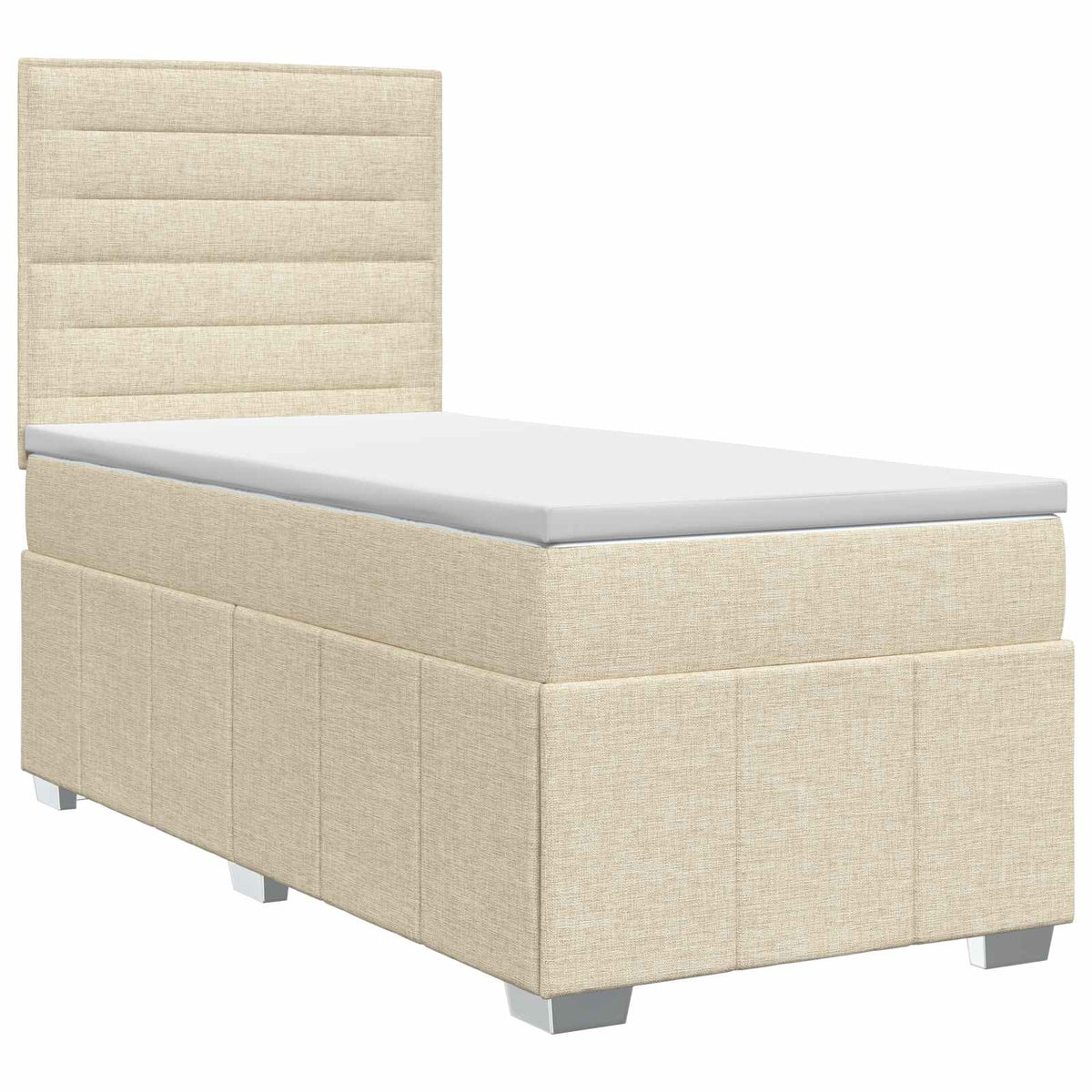 Boxspring krevet s madracem Krem 80 x 200 cm Tkanina