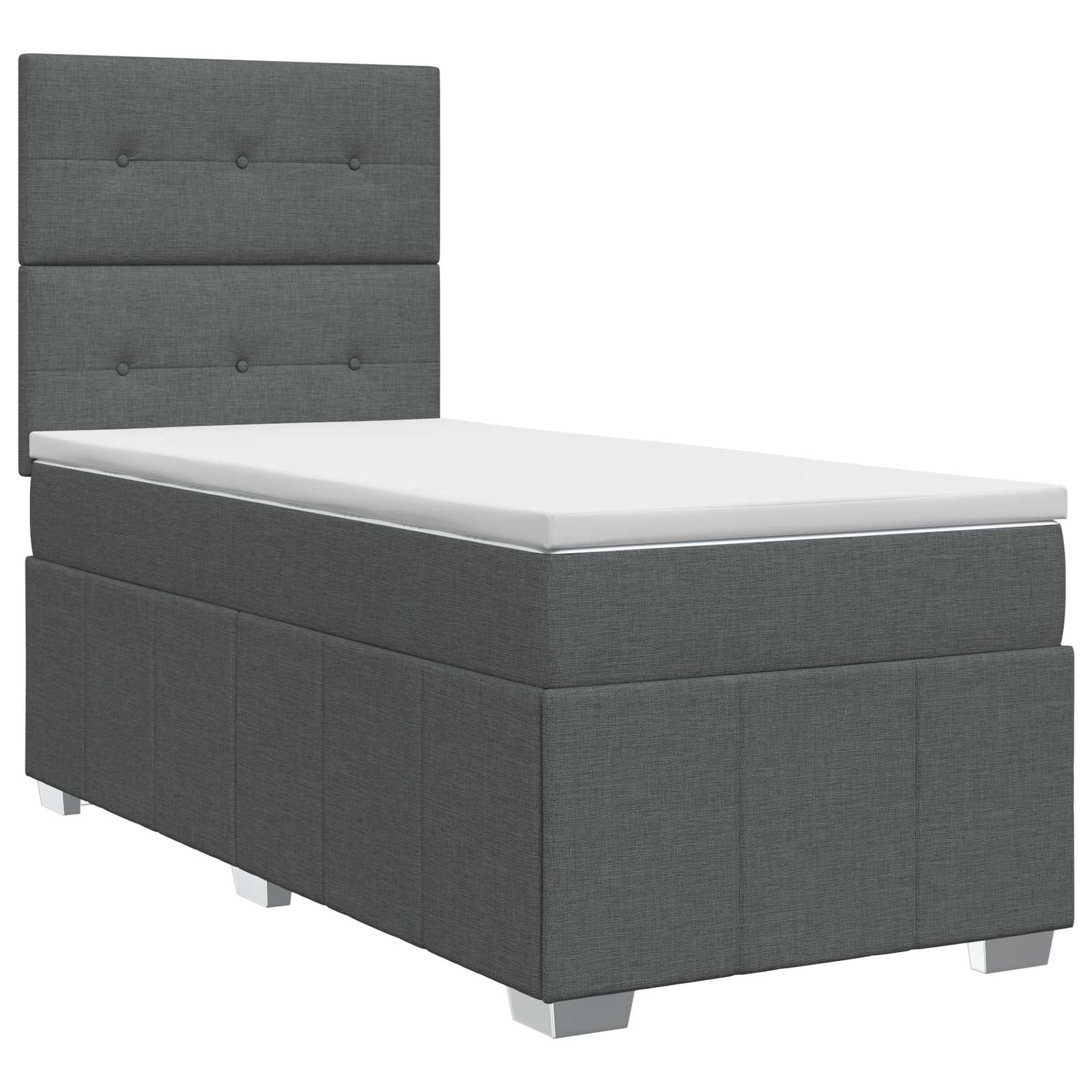 Boxspring krevet s madracem Tamnosiva 90 x 190 cm Tkanina