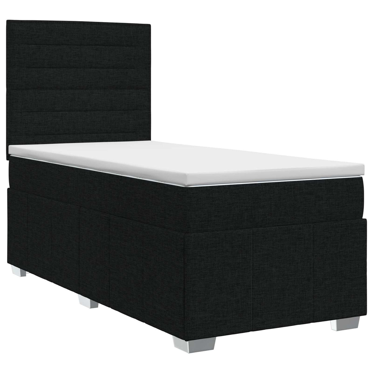 Boxspring krevet s madracem Crna 100 x 200 cm Tkanina