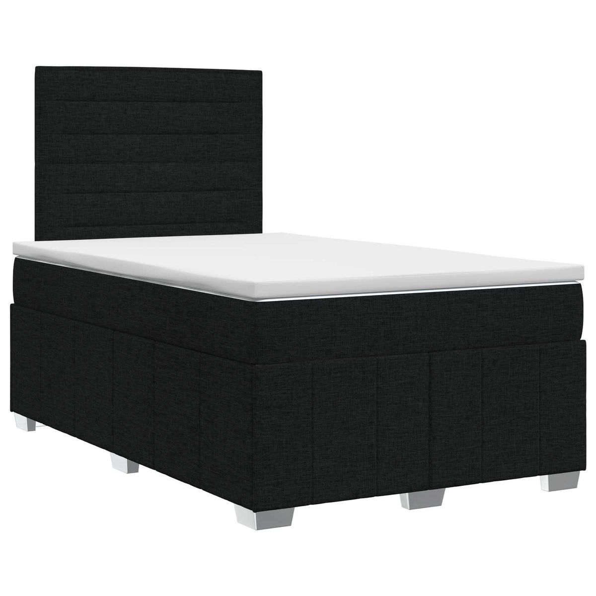 Boxspring krevet s madracem Crna 120 x 190 cm Tkanina