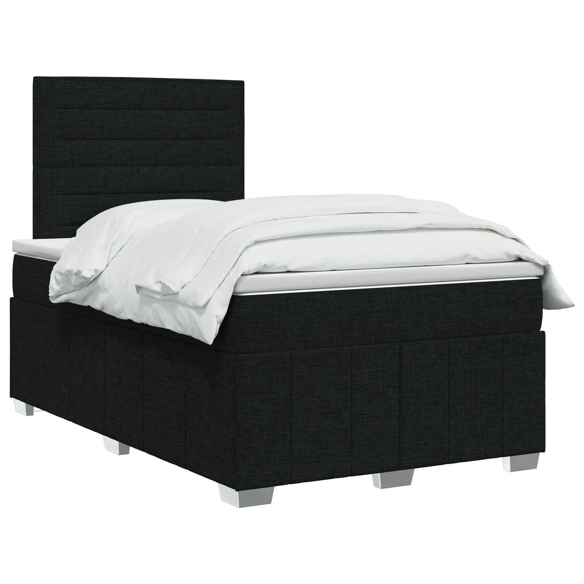 Boxspring krevet s madracem Crna 120 x 190 cm Tkanina