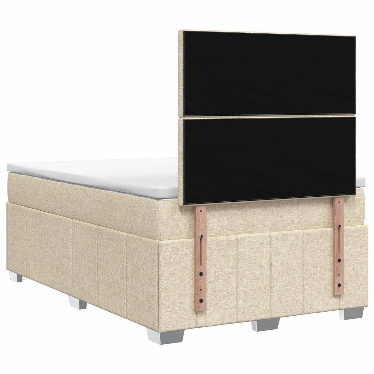 Boxspring krevet s madracem Krem 120 x 190 cm Tkanina