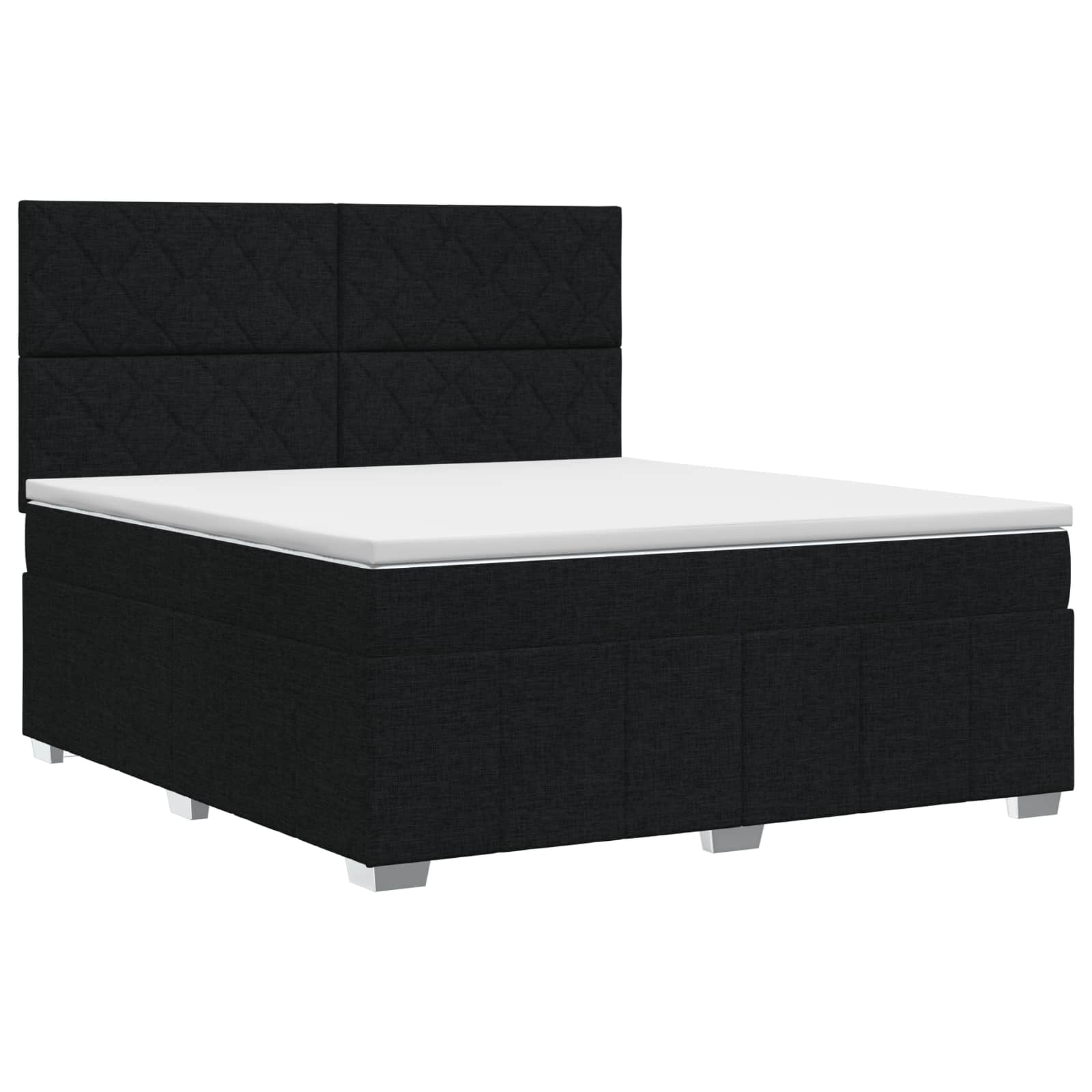 Boxspring krevet s madracem Crna 140 x 200 cm Tkanina