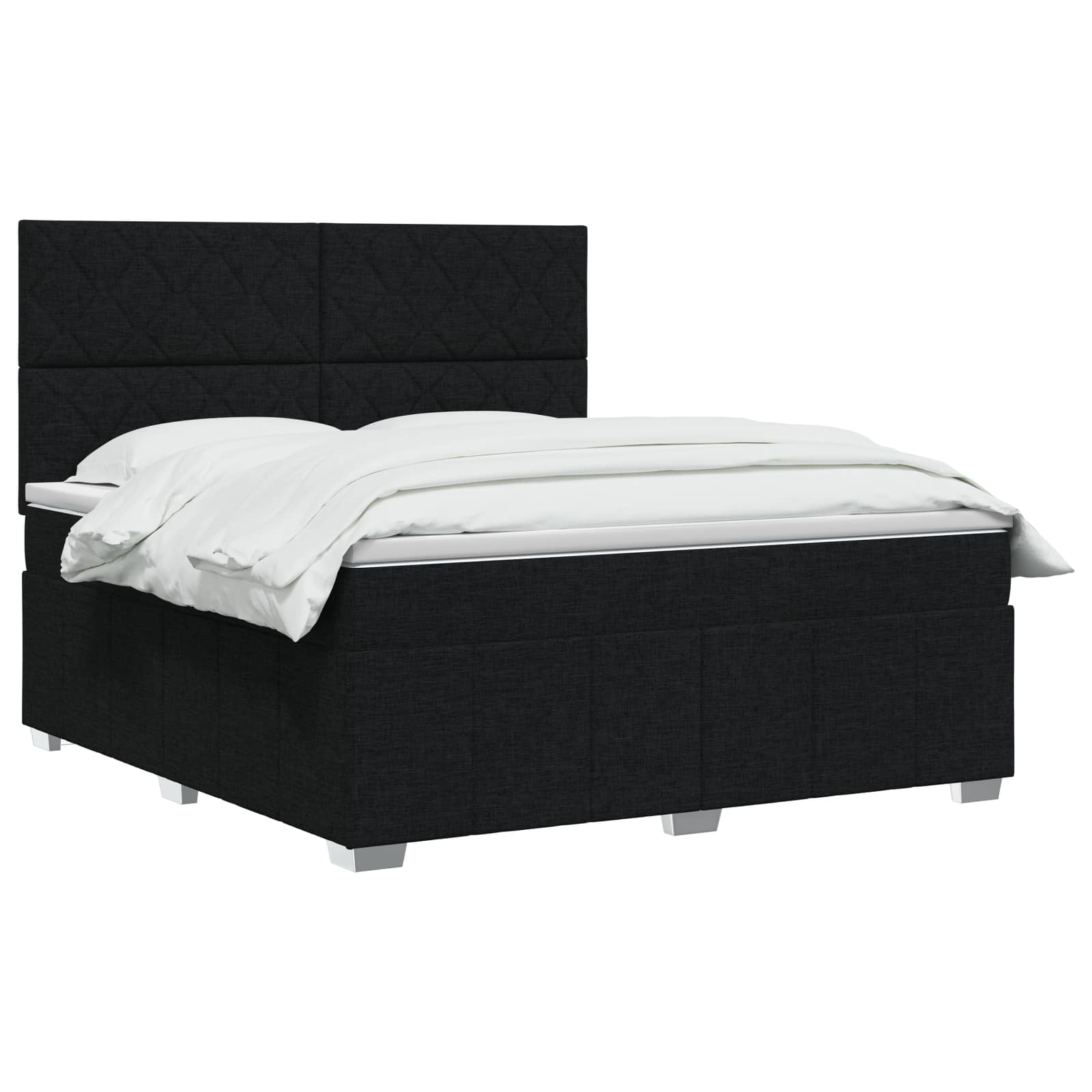 Boxspring krevet s madracem Crna 140 x 200 cm Tkanina