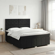 Boxspring krevet s madracem Crna 140 x 200 cm Tkanina