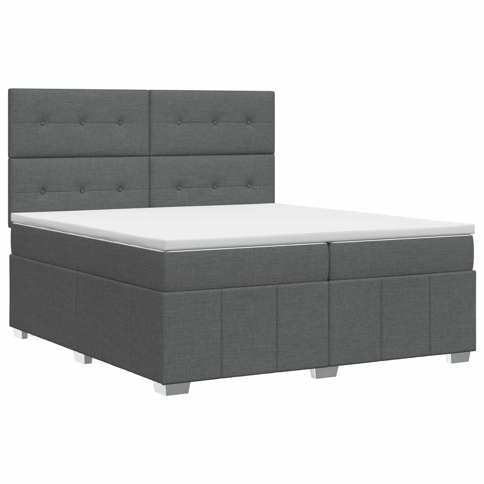 Boxspring krevet s madracem Tamnosiva 200 x 200 cm Tkanina
