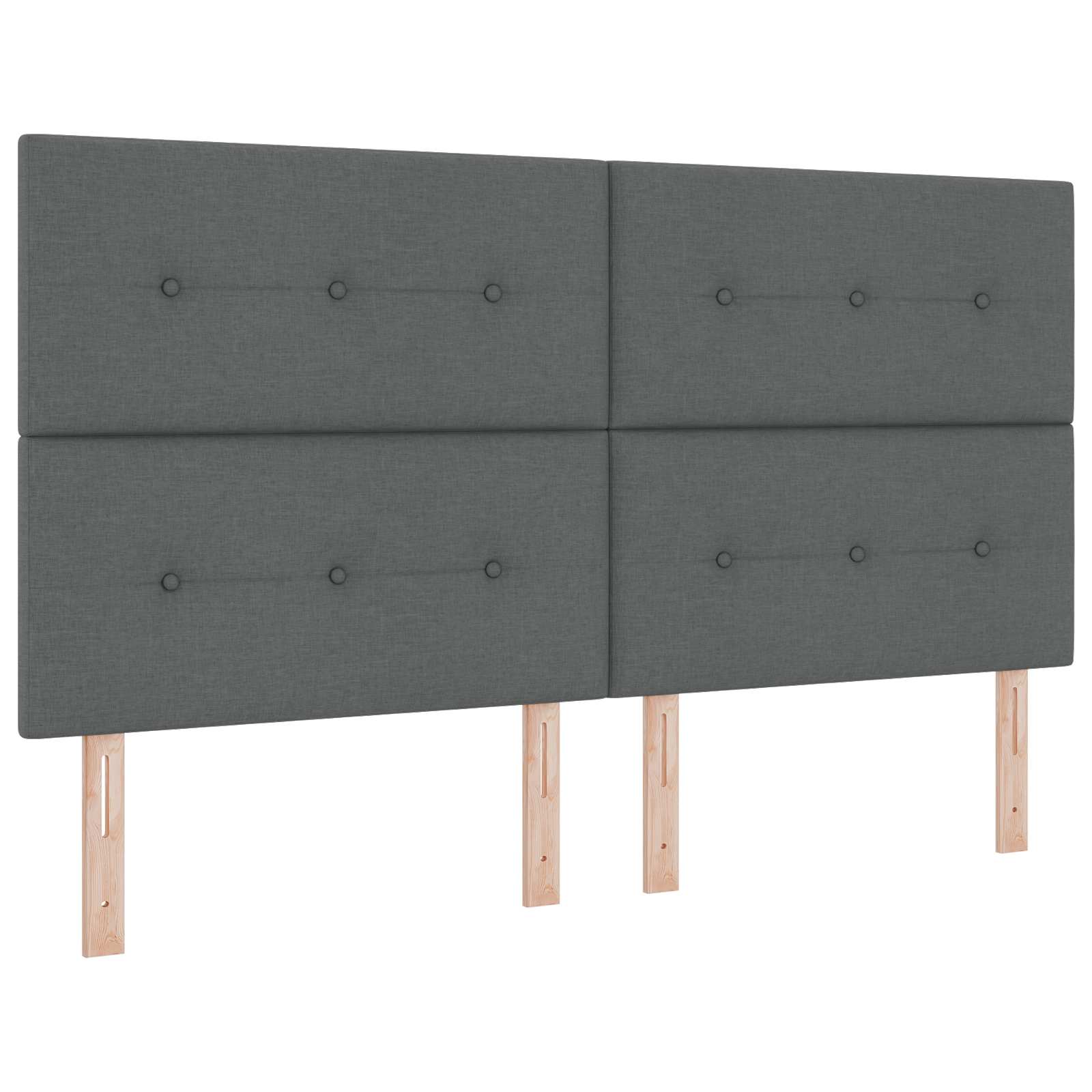 Boxspring krevet s madracem Tamnosiva 200 x 200 cm Tkanina