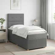 Boxspring krevet s madracem Tamnosiva 100 x 200 cm Tkanina