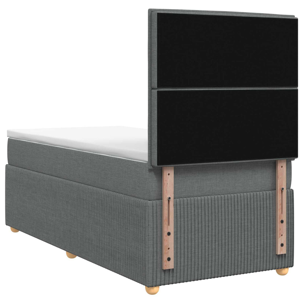 Boxspring krevet s madracem Tamnosiva 90 x 190 cm Tkanina