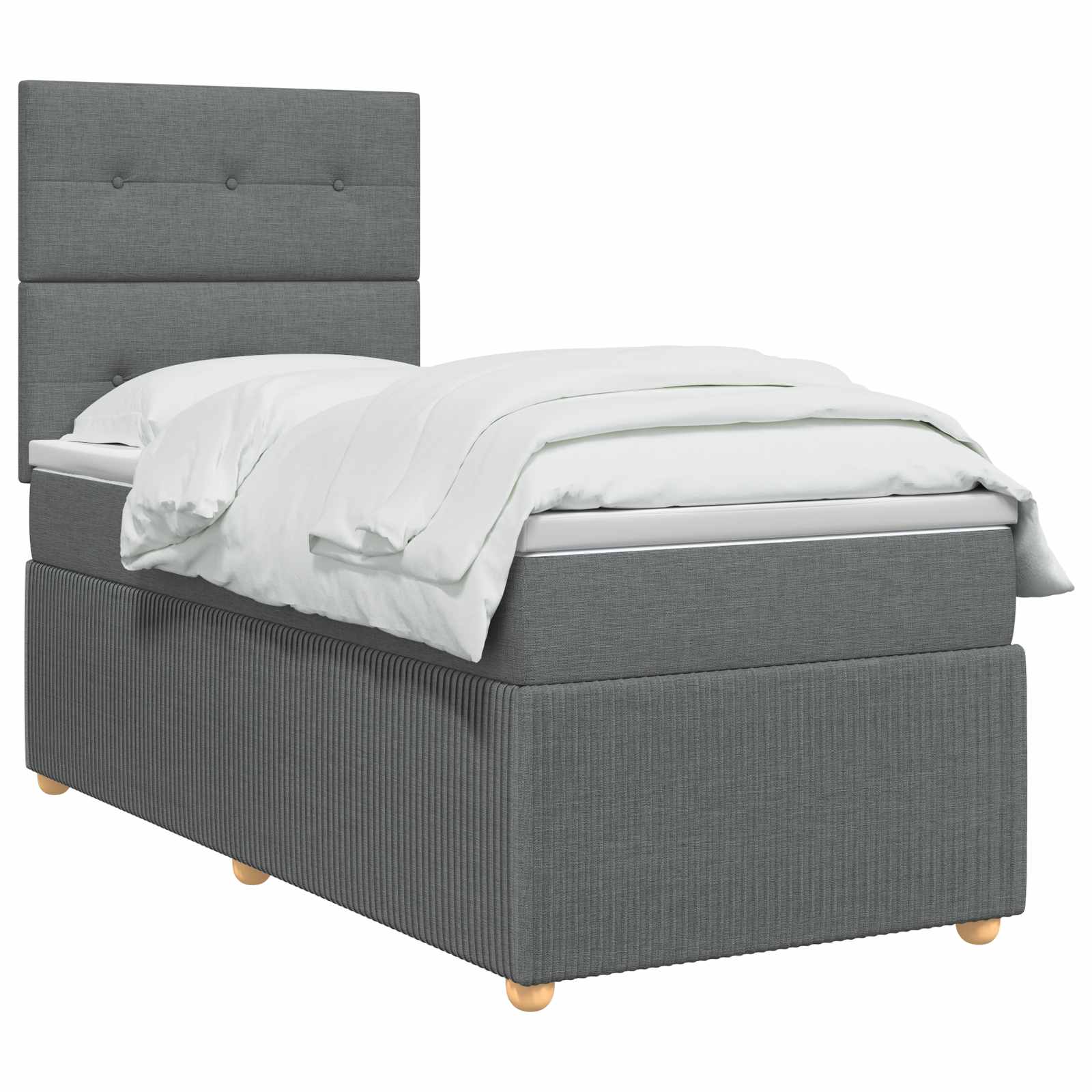 Boxspring krevet s madracem Tamnosiva 90 x 190 cm Tkanina