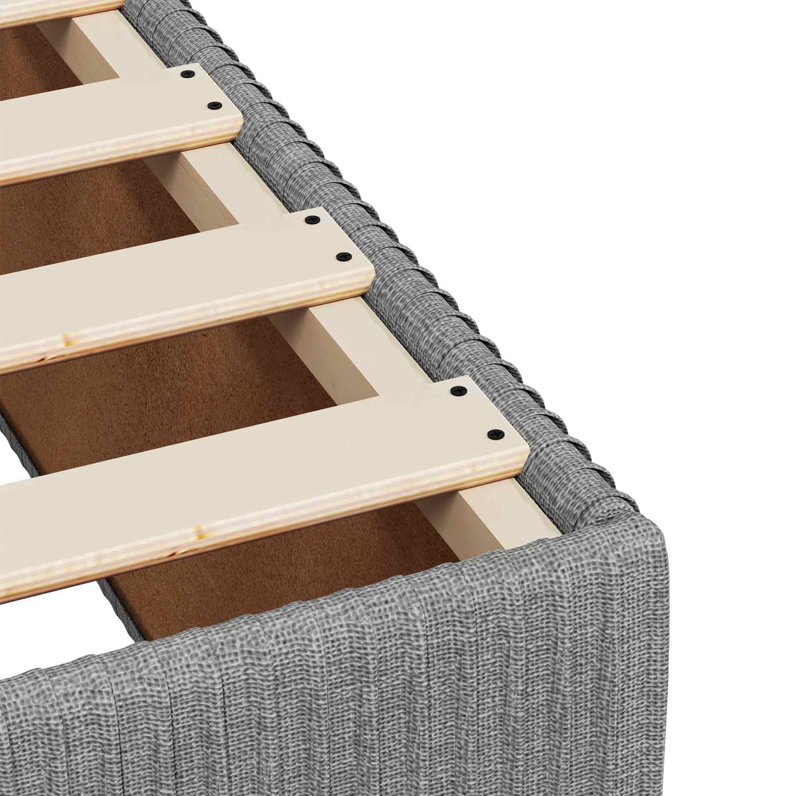 Boxspring krevet s madracem Svjetlosiva 90 x 190 cm Tkanina