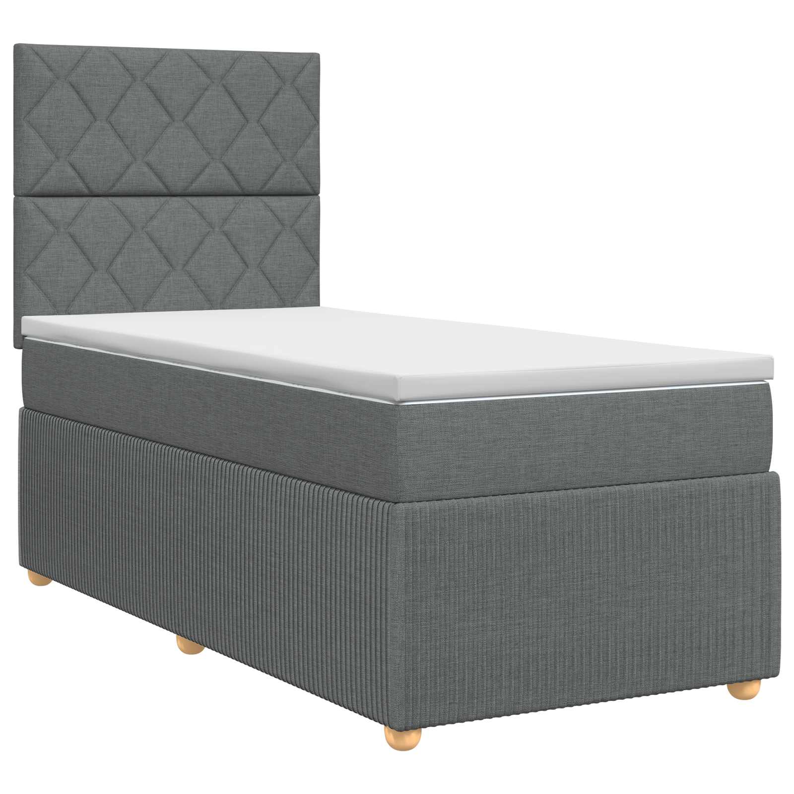 Boxspring krevet s madracem Tamnosiva 90 x 190 cm Tkanina