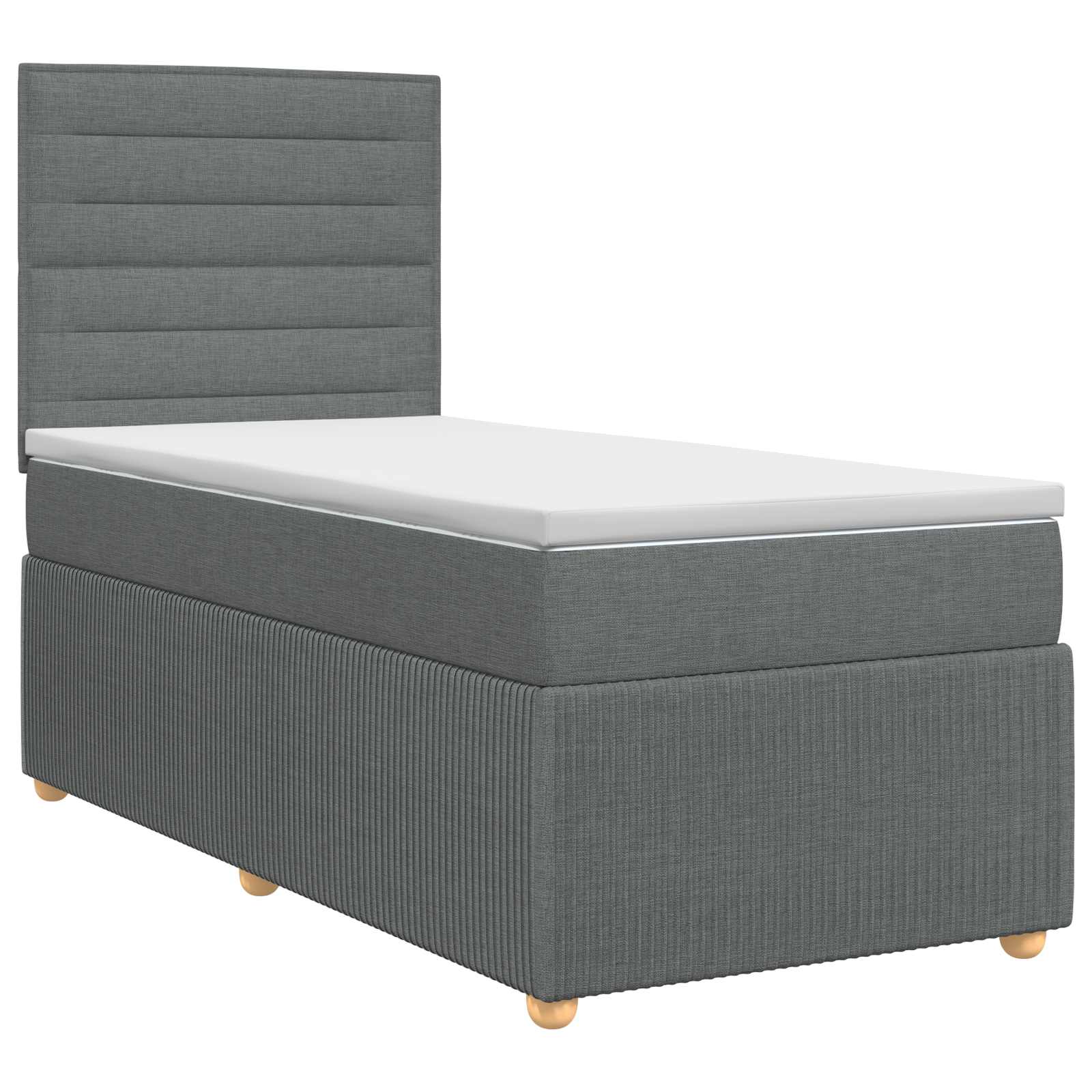Boxspring krevet s madracem Tamnosiva 100 x 200 cm Tkanina