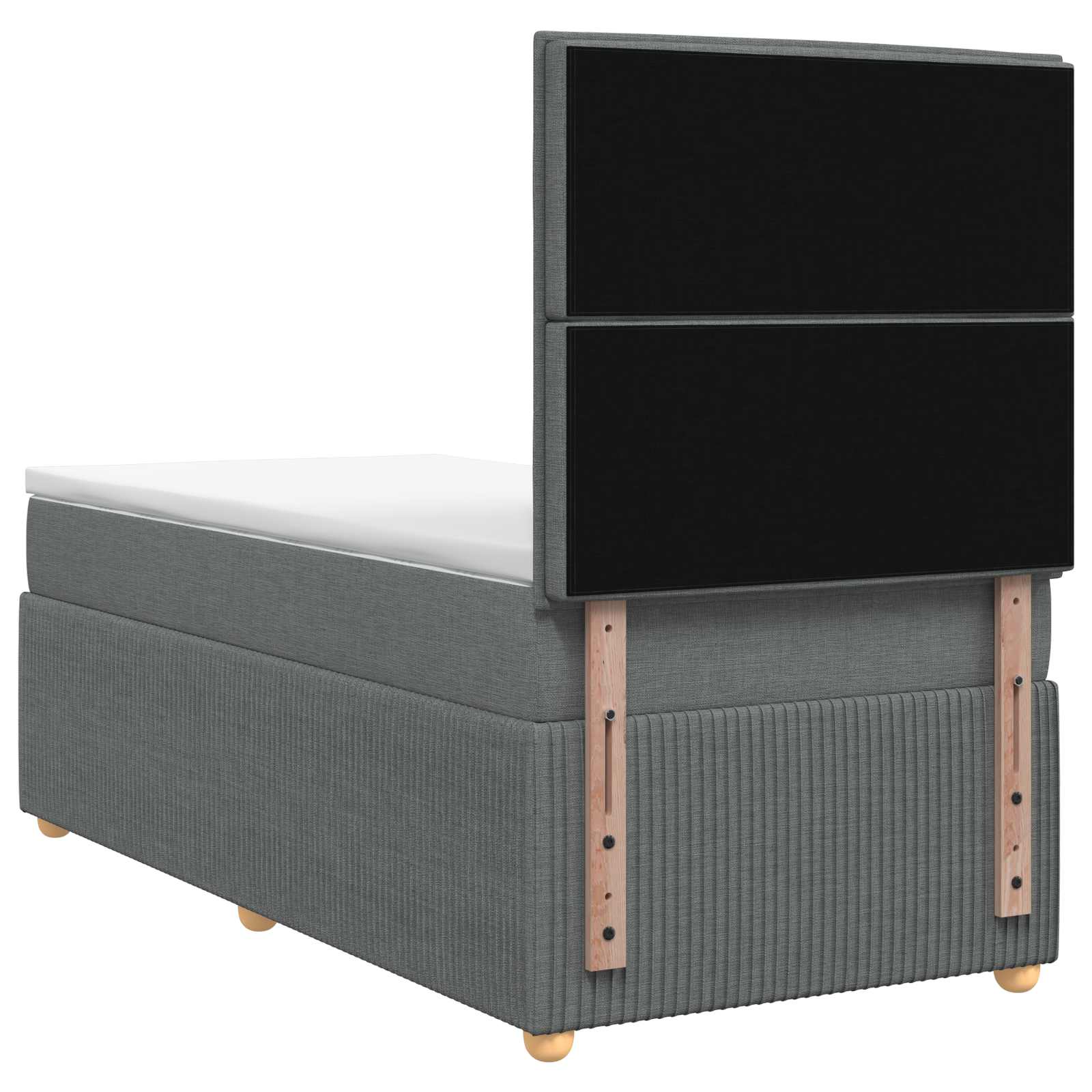 Boxspring krevet s madracem Tamnosiva 100 x 200 cm Tkanina