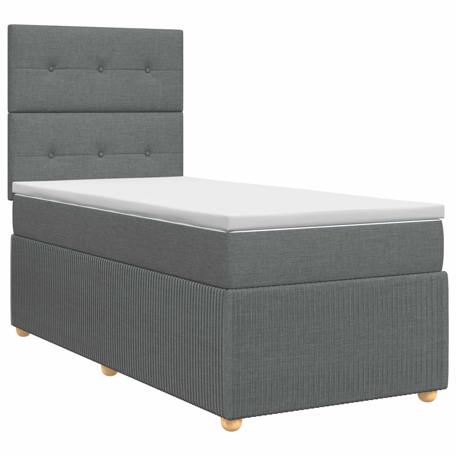 Boxspring krevet s madracem Tamnosiva 100 x 200 cm Tkanina