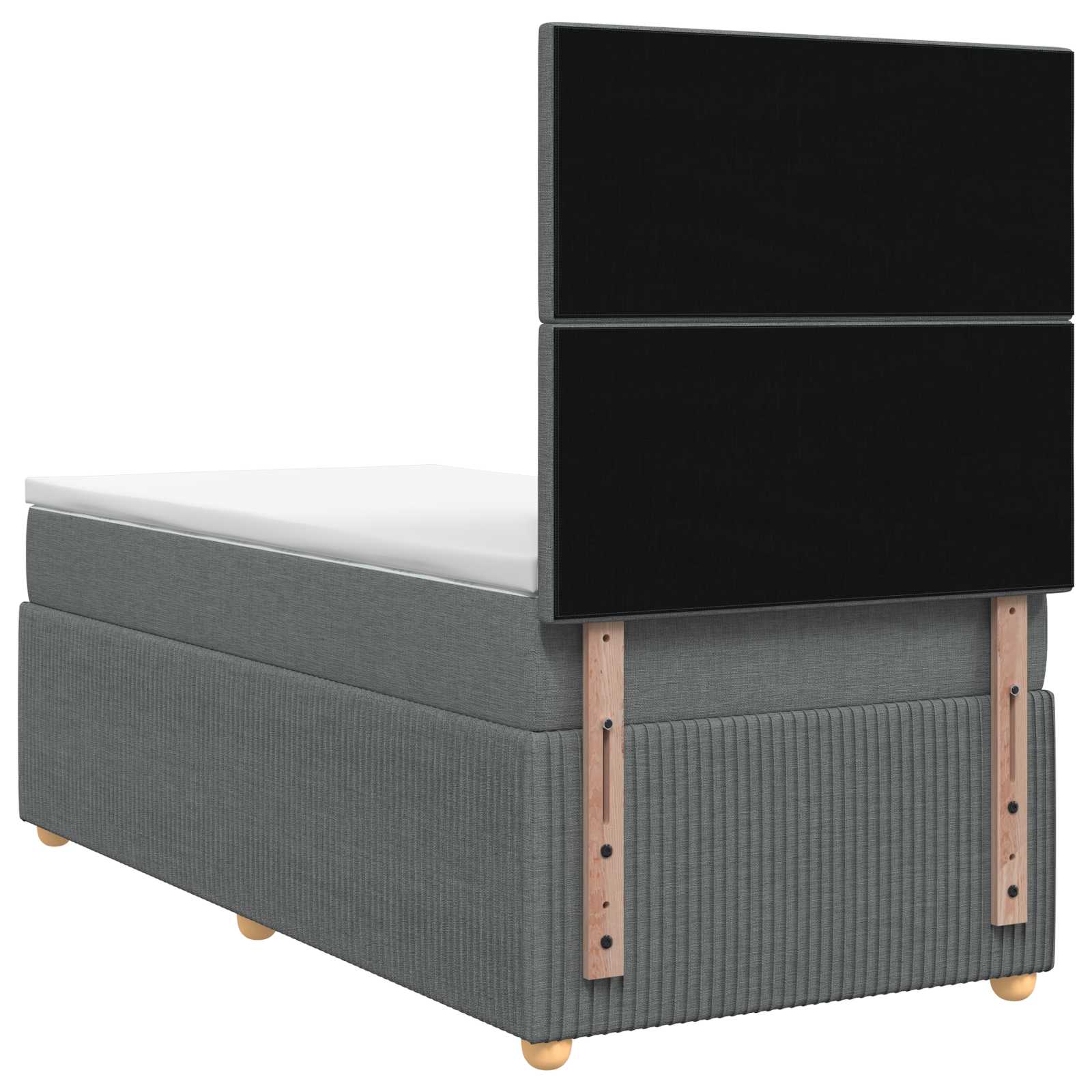 Boxspring krevet s madracem Tamnosiva 100 x 200 cm Tkanina
