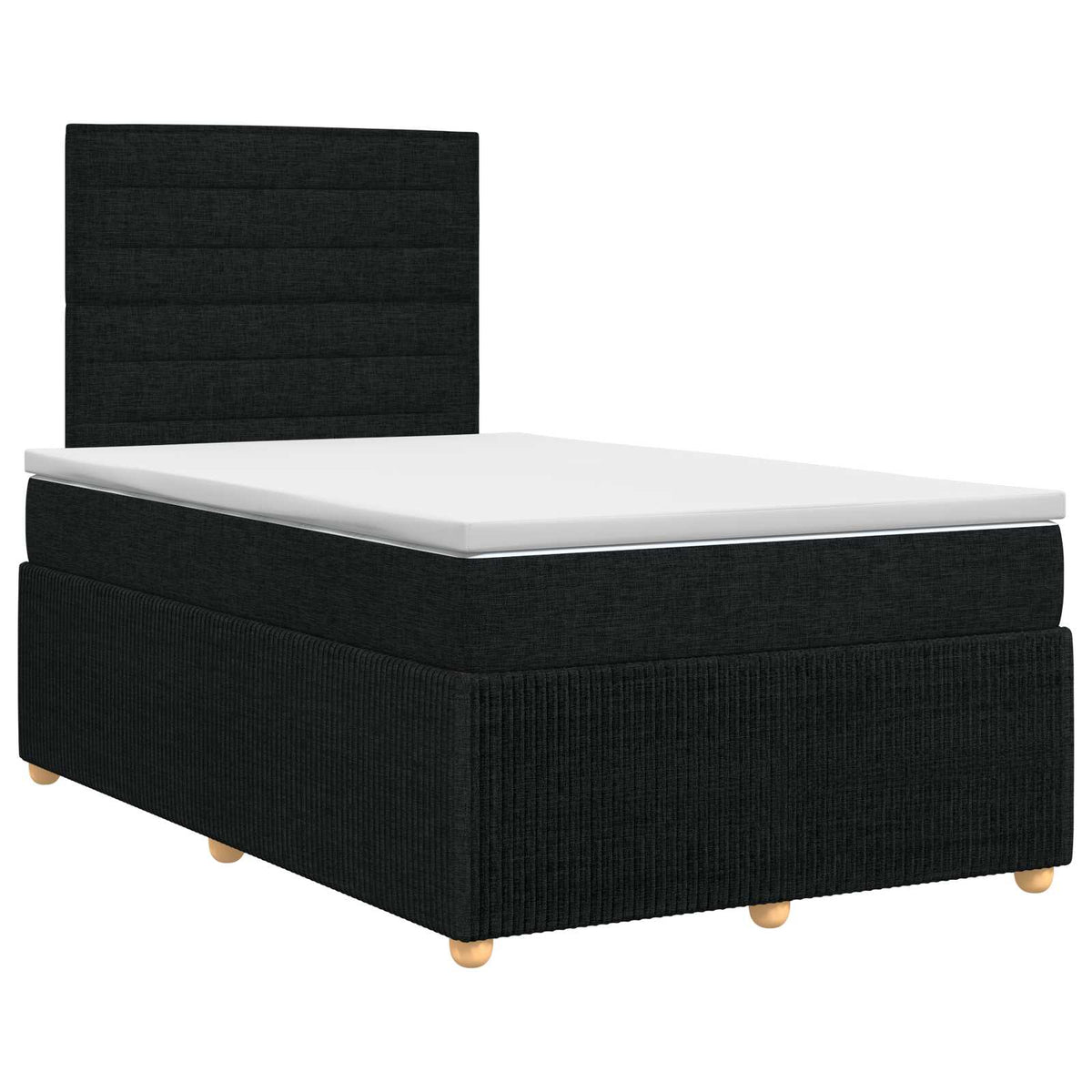 Boxspring krevet s madracem Crna 120 x 190 cm Tkanina