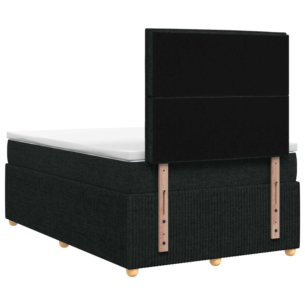 Boxspring krevet s madracem Crna 120 x 190 cm Tkanina