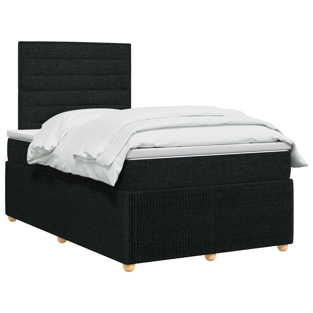 Boxspring krevet s madracem Crna 120 x 190 cm Tkanina