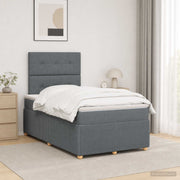 Boxspring krevet s madracem Tamnosiva 120 x 190 cm Tkanina