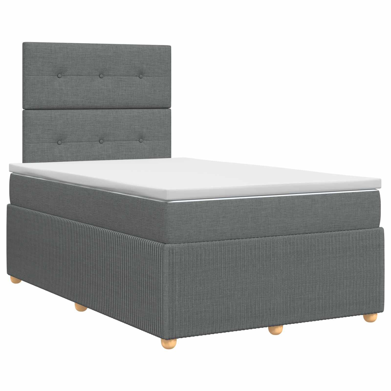 Boxspring krevet s madracem Tamnosiva 120 x 190 cm Tkanina