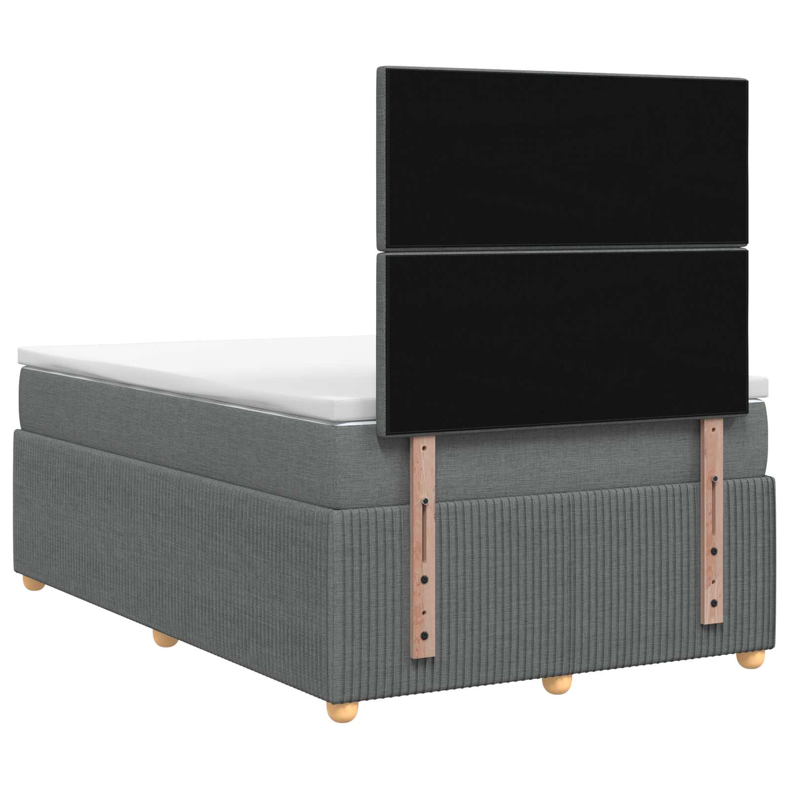 Boxspring krevet s madracem Tamnosiva 120 x 190 cm Tkanina
