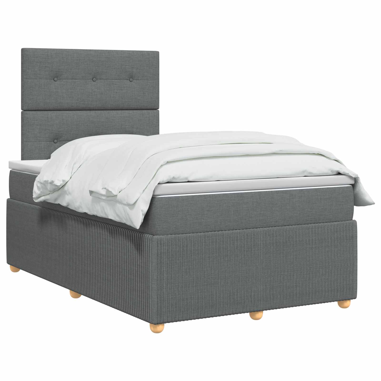 Boxspring krevet s madracem Tamnosiva 120 x 190 cm Tkanina