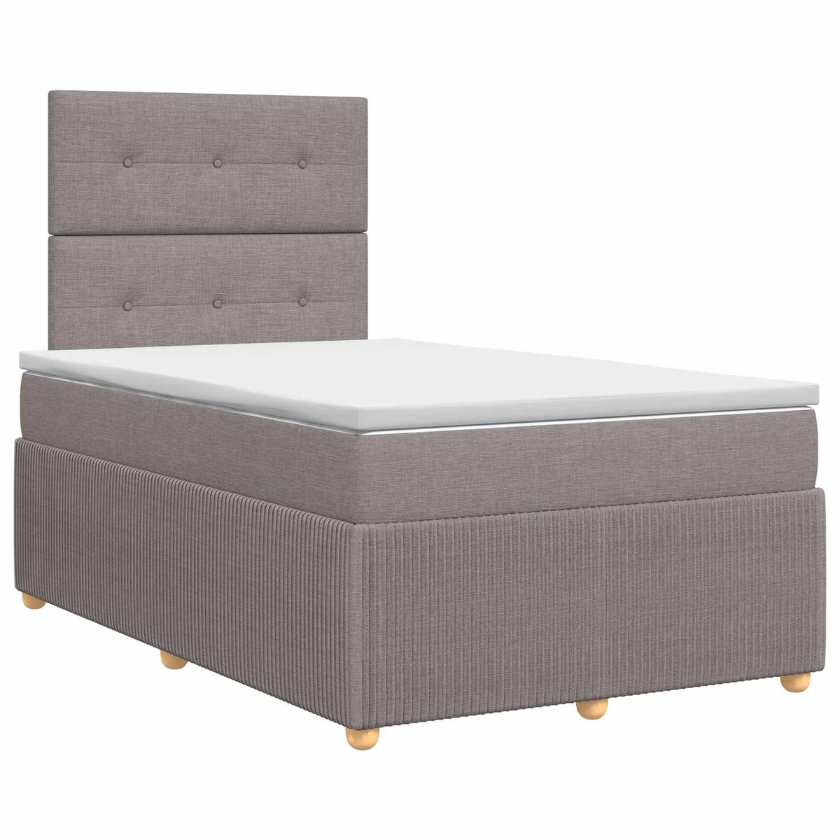 Boxspring krevet s madracem Sivosmeđa 120 x 190 cm Tkanina