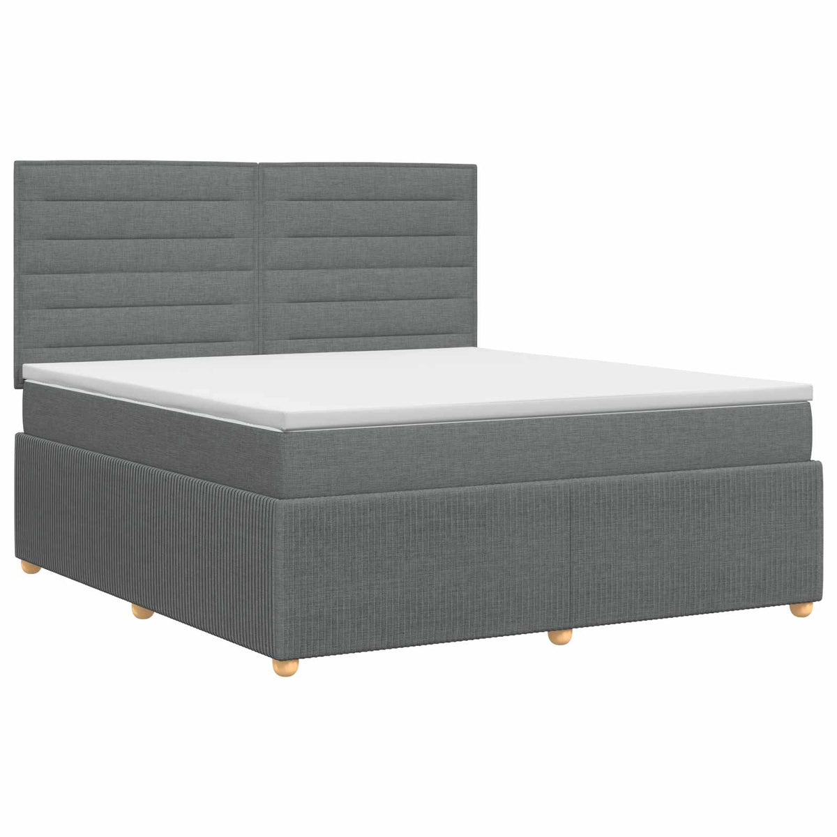 Boxspring krevet s madracem Tamnosiva 140 x 190 cm Tkanina
